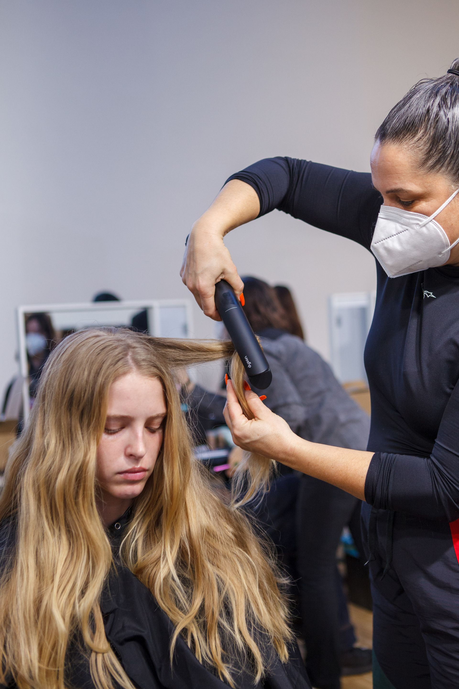 Model with the Corrale straightener