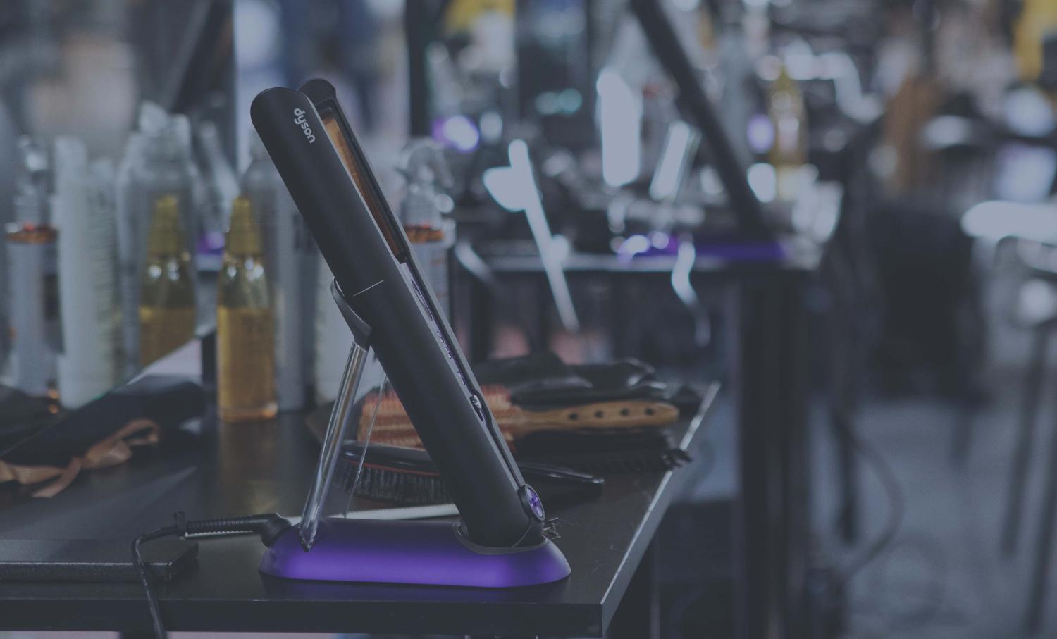 The Dyson Corrale straightener being used at New York Fashion Week.