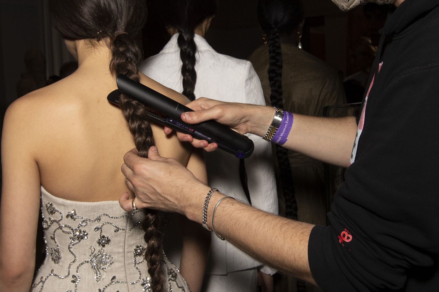 Dyson Corrale Straightener at London Fashion Week.
