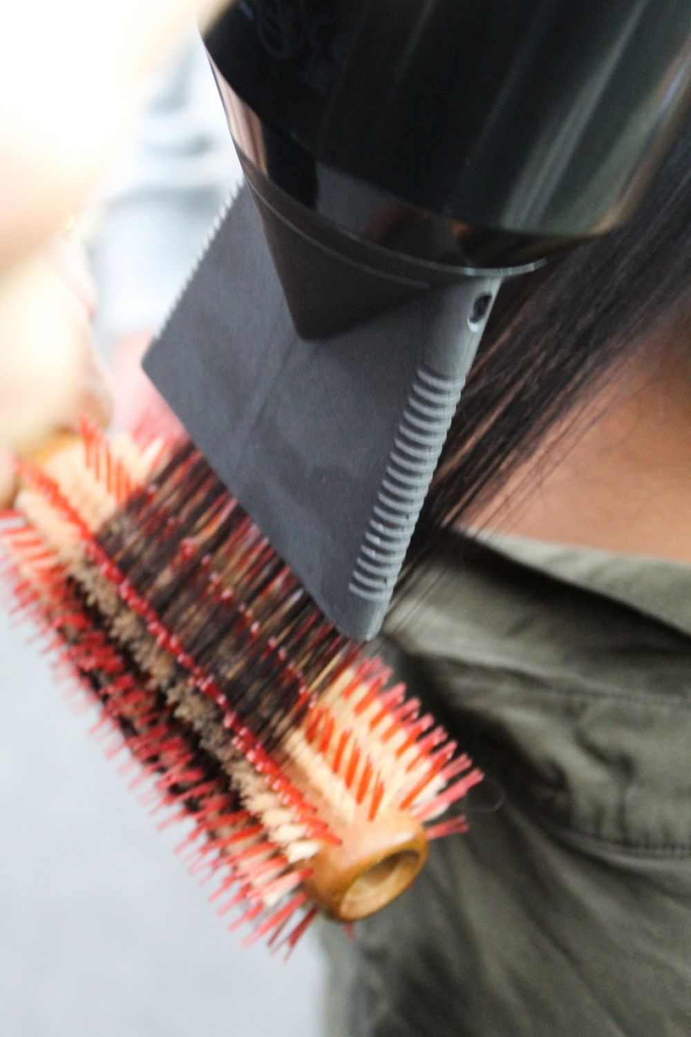 The Dyson Supersonic hair dryer being used at London Fashion Week.