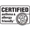 Stamp from Allergy Standards Limited showing vacuum is certified asthma and allergy friendly