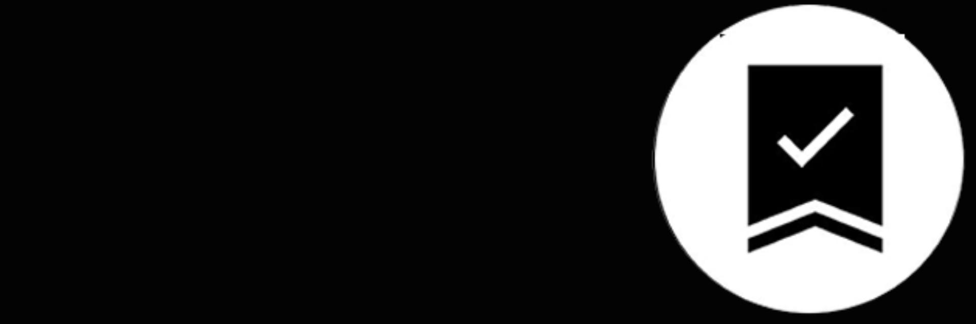 أيقونة الضمان باللونين الأبيض والأسود وعليها رقم 2.