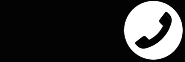 أيقونة الهاتف بالأبيض والأسود.