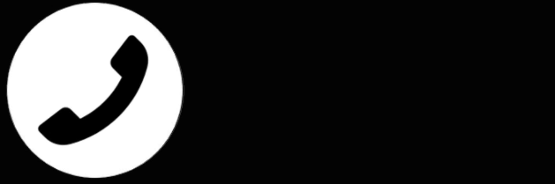 Black and white icon of telephone.