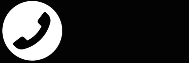 Black and white icon of telephone.