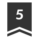 Five year guarantee icon