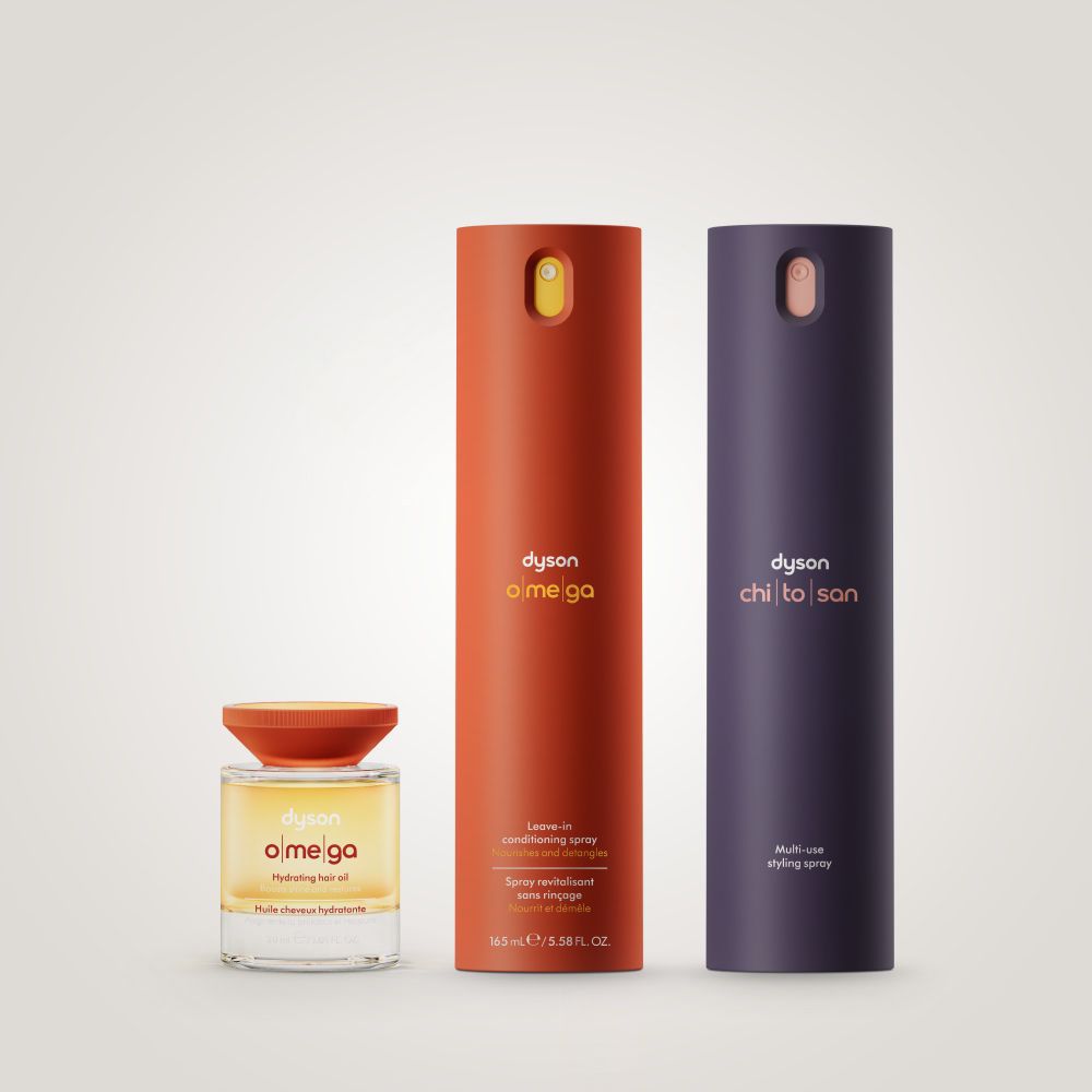 Dyson Chitosan Pre-style cream and refill.