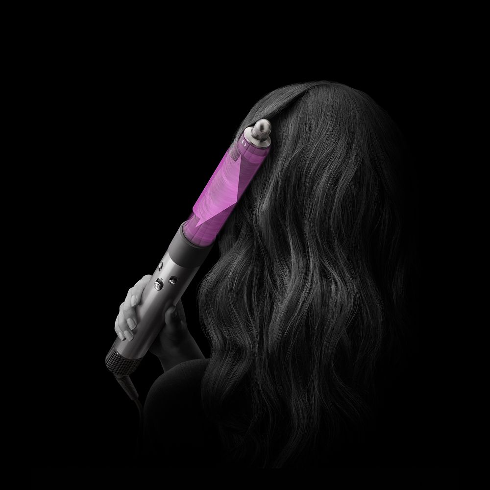 Dyson Airwrap Originマルチスタイラー＆ドライヤーのバレルの周囲のエアフローを示した図