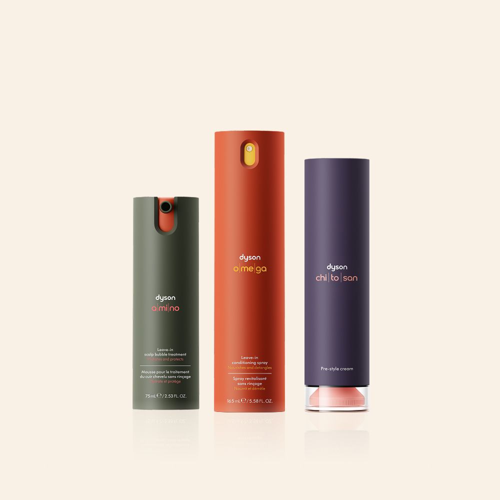 Dyson hair care products range.