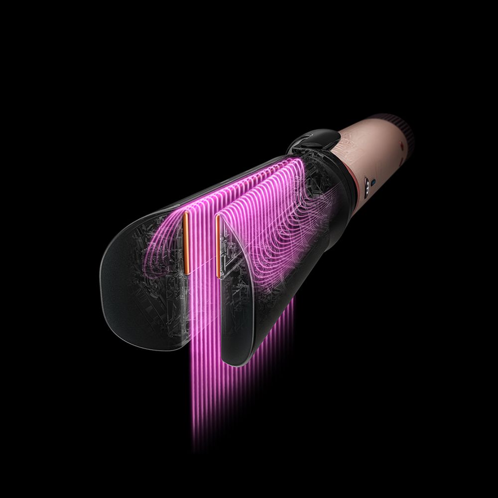 Dyson Air straightener 2x attachment with graphics showing the airflow through the arms.
