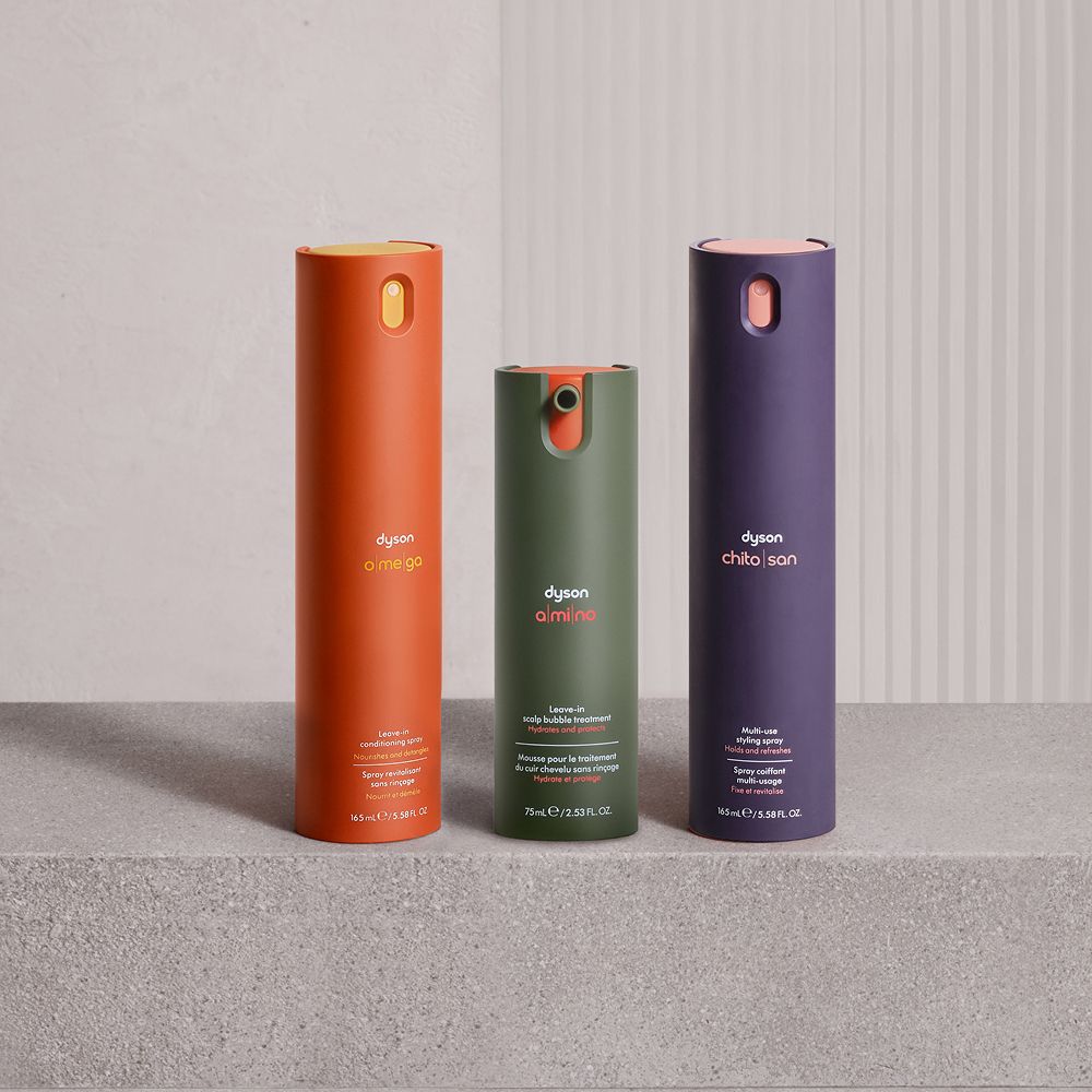 Dyson hair care product range.