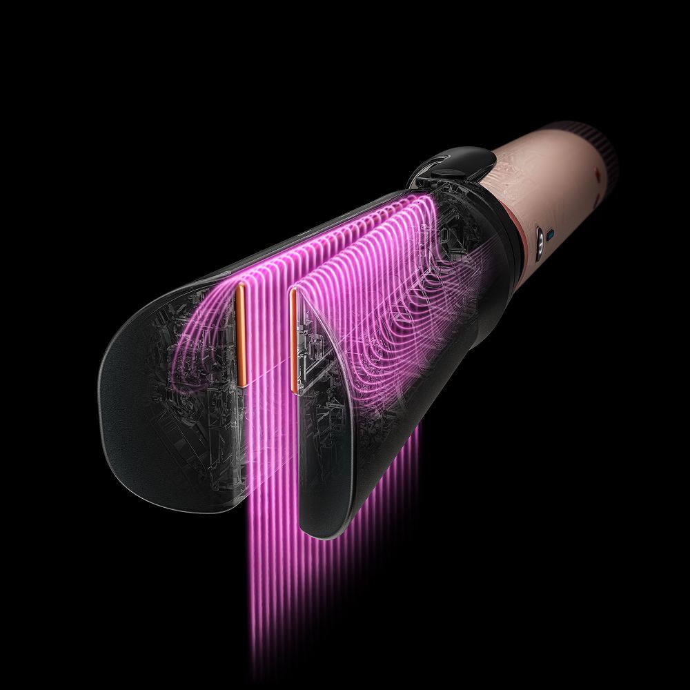 Dyson Air straightener 2x attachment with graphics showing the airflow through the arms.