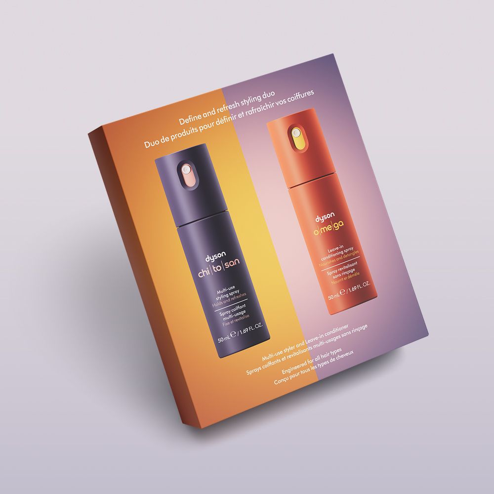 The Dyson Define+Refresh styling duo gift set.
