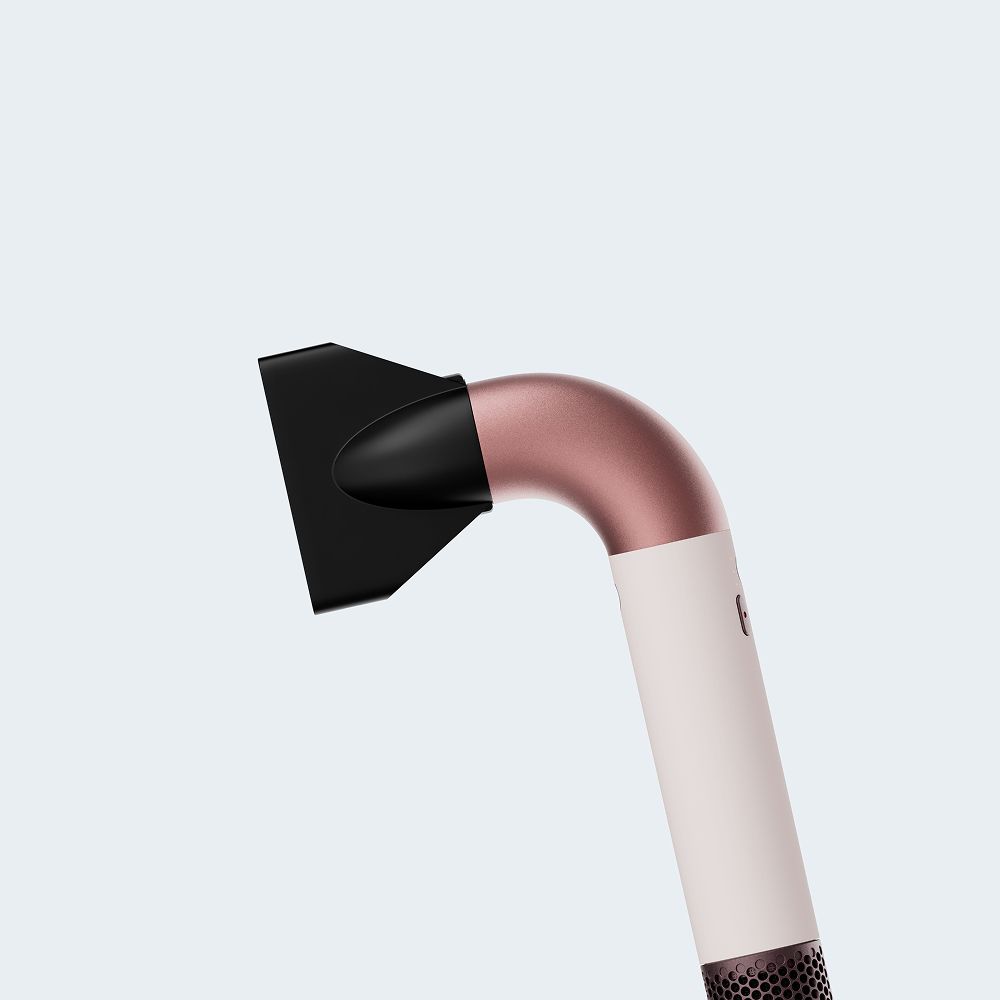 The Dyson Supersonic r hair dryer seen from the side.