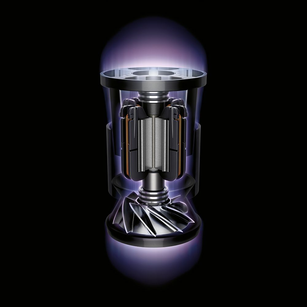Cutaway showing the powerful Dyson V10 digital motor.