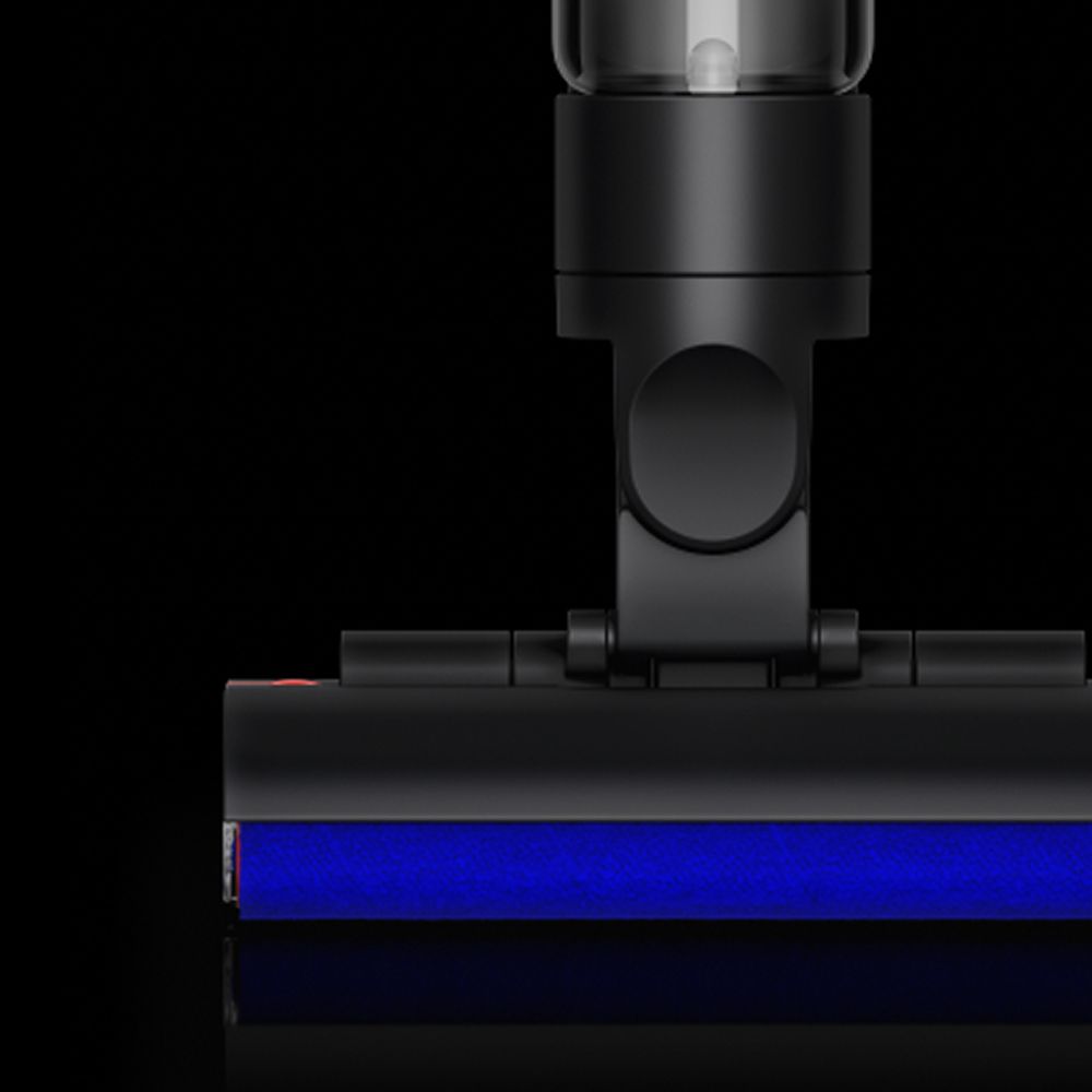 A close-up of a Dyson wet cleaner head.