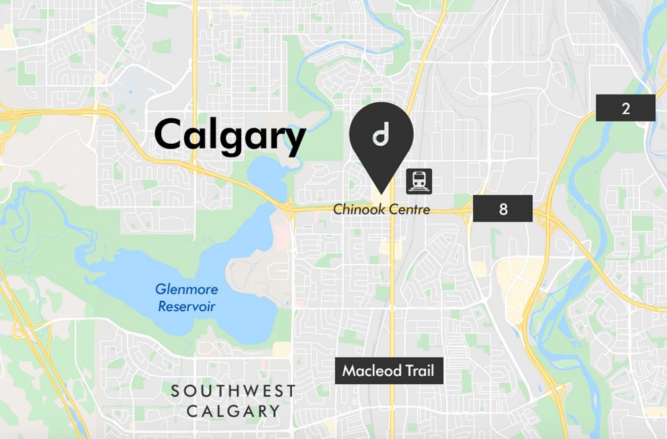 Carte indiquant l’emplacement d’un magasin de démonstration Dyson