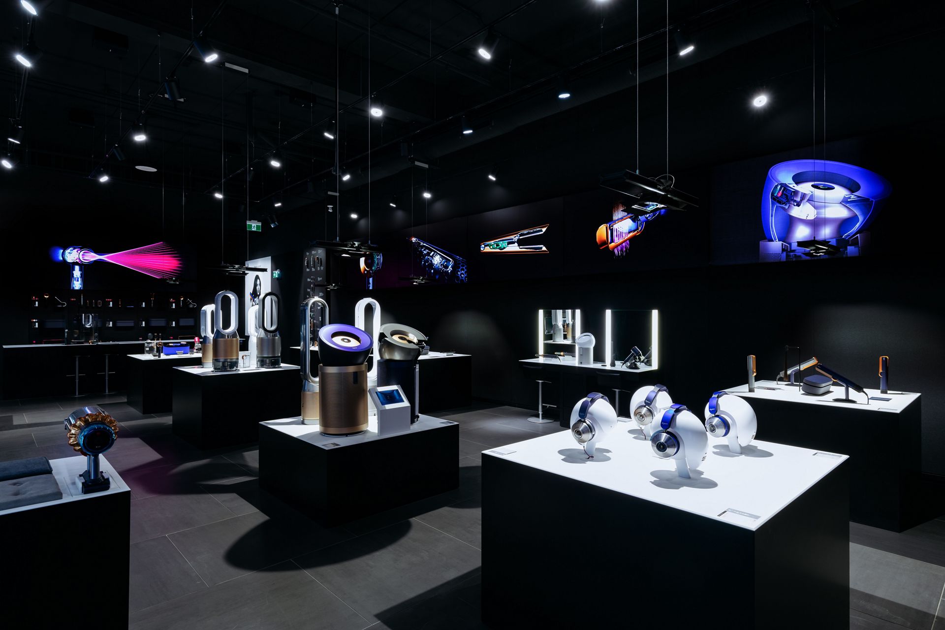 Intérieur d’un magasin de démonstration Dyson