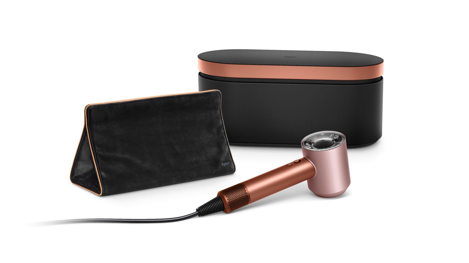 Dyson Supersonic Nural displayed with Presentation case and Travel case.