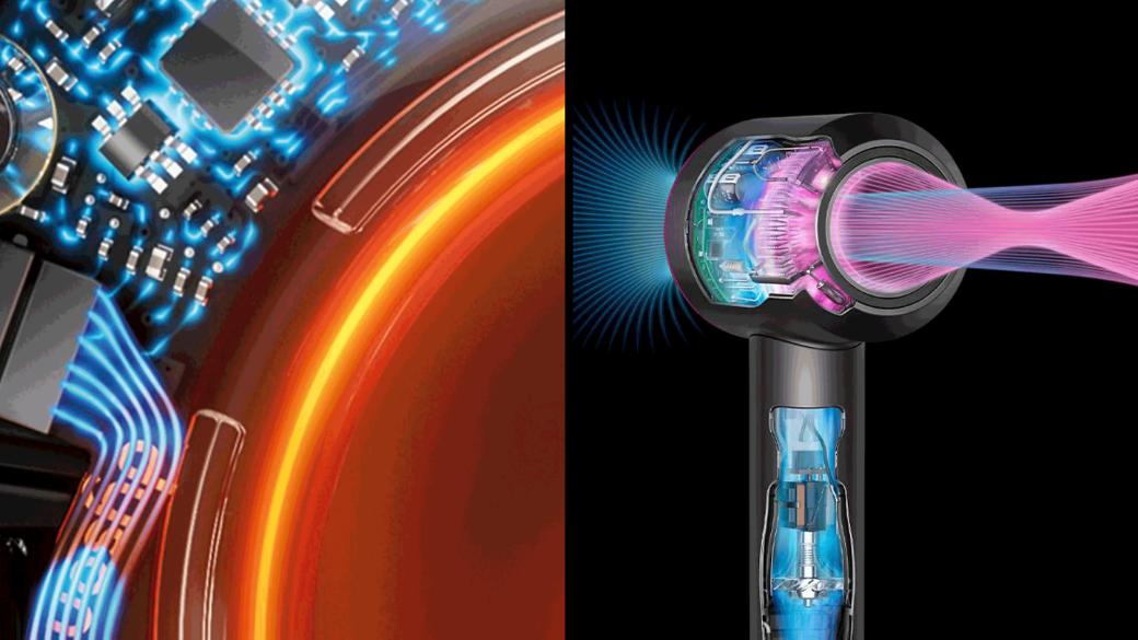 Dyson Supersonic Nural saç kurutma makinesi, mevcut başlığı algılar ve hava akımı ile ısı ayarlarını buna göre düzenler.