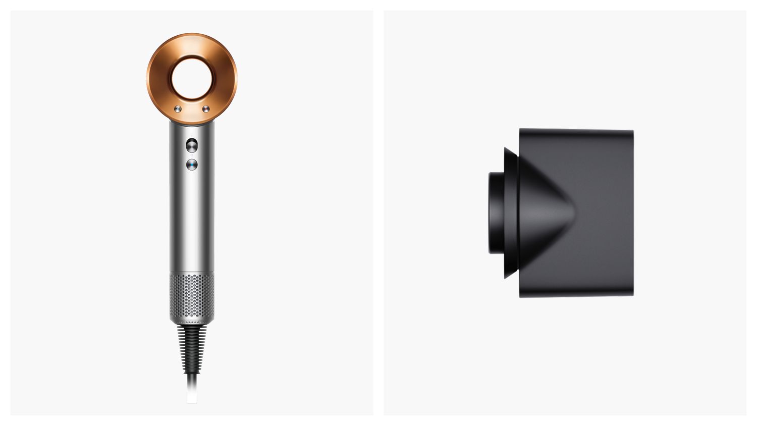 The Dyson Supersonic origin hair dryer and Styling concentrator attachment.