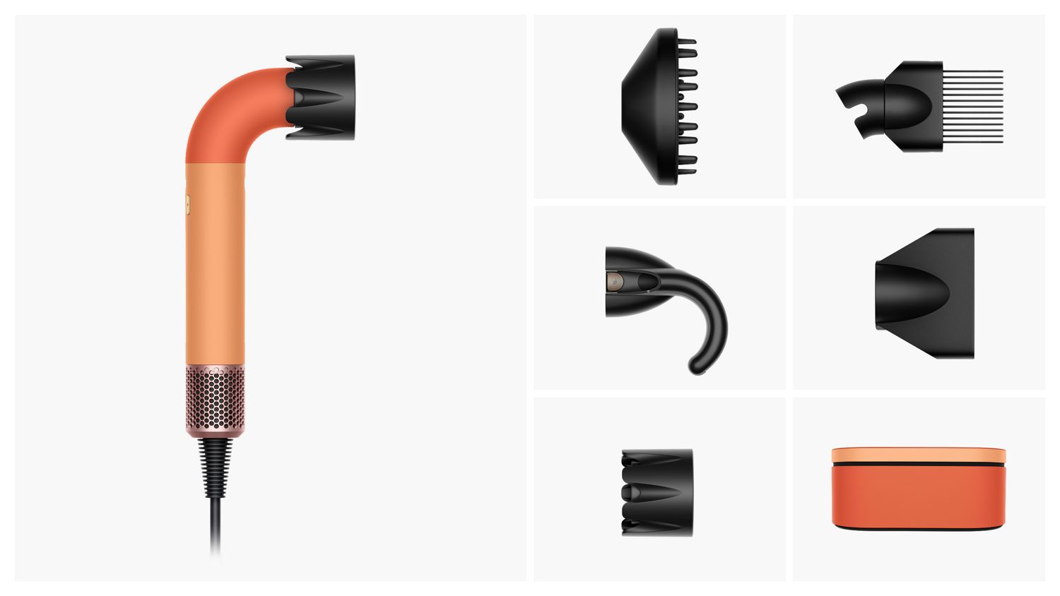 Sèche-cheveux Dyson Supersonic r avec cinq accessoires et un boîtier de présentation