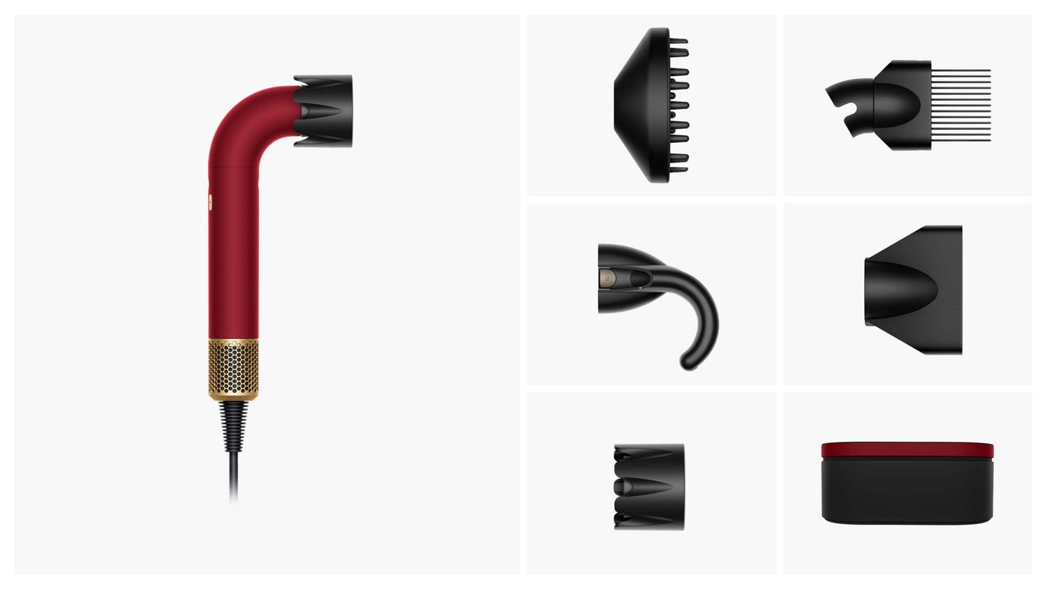 Uscătorul de păr Dyson Supersonic r™ Straight+Wavy | Red Velvet/Gold