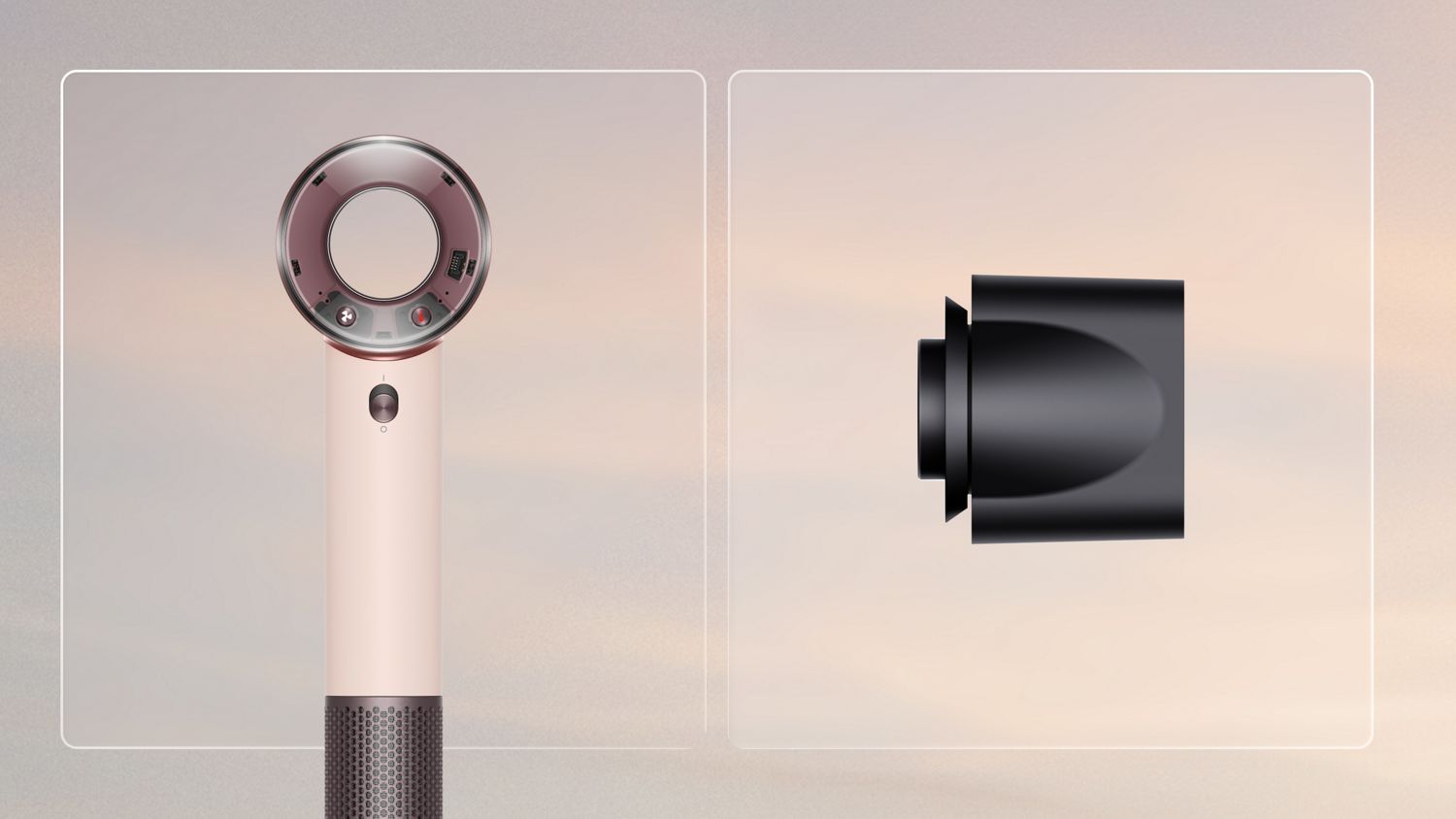 スムージングノズルを装着したダイソン スーパーソニック トラベル ヘアドライヤー