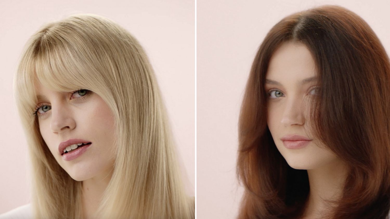 Eine Vielzahl von Frisuren, erzielt mit dem Dyson Airstrait Haartrockner und -glätter.