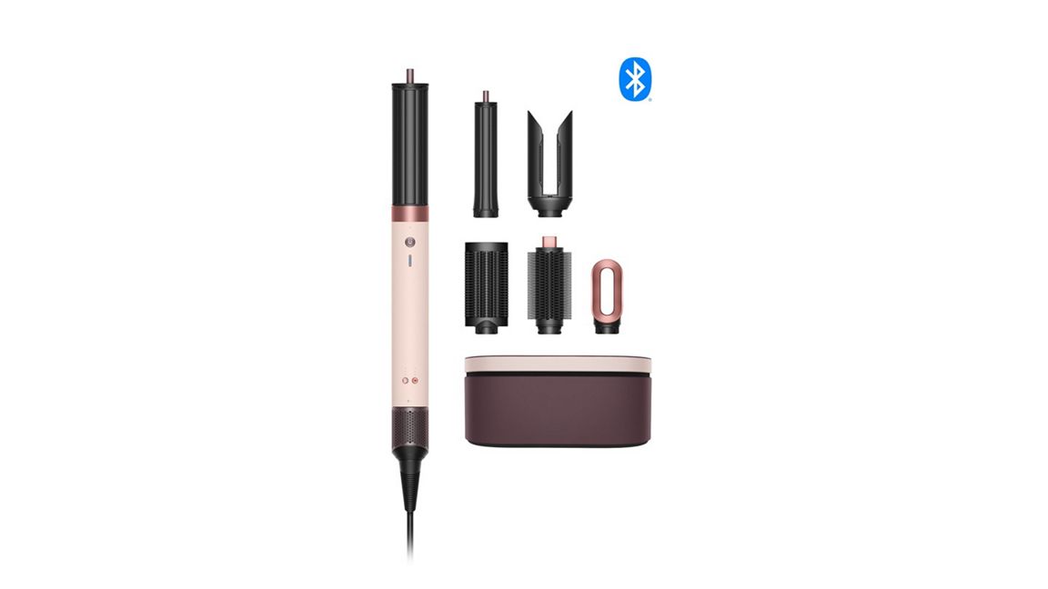 Der Dyson Airwrap Co-anda2x™ Multi-Haarstyler und -trockner mit verschiedenem Zubehör.