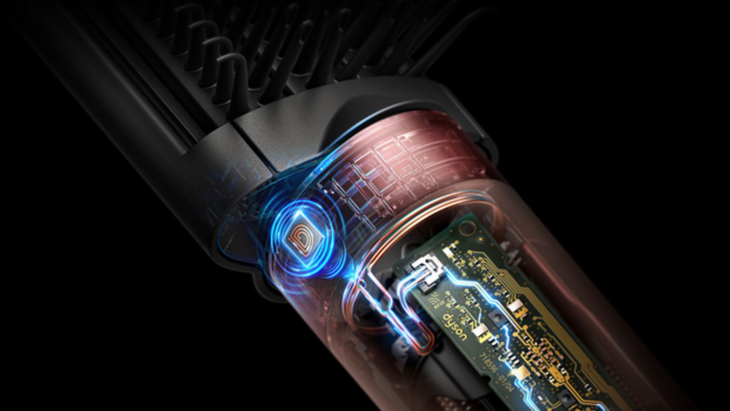 The Dyson Airwrap Co-anda2x multi-styler and dryer recognises an RFID chip in an intelligent attachment.