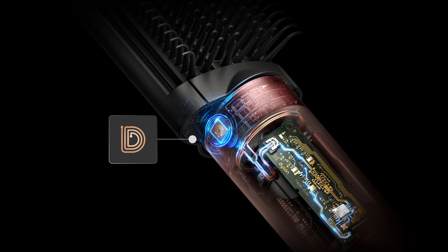 The Dyson Airwrap Co-anda2x multi-styler and dryer recognises an RFID chip in an intelligent attachment.