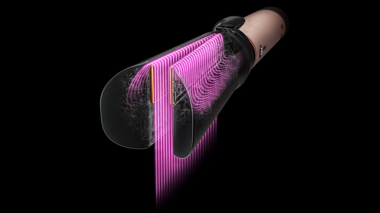Dyson Air straightener 2x attachment with graphics showing the airflow through the arms.