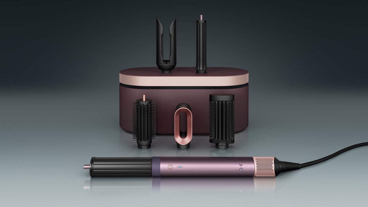The Dyson Airwrap Co-anda2x multi-styler and dryer with a range of accessories.