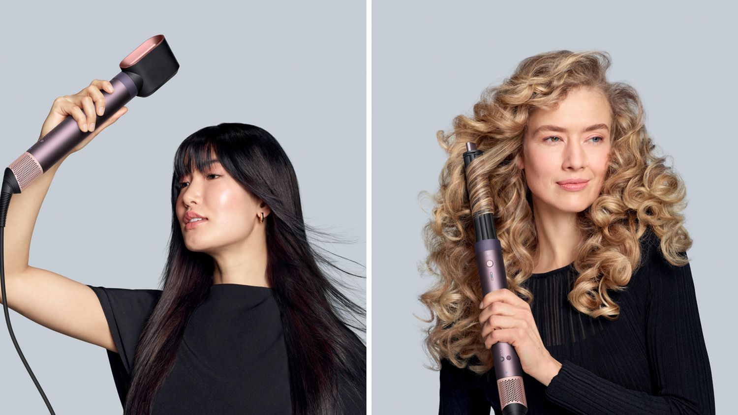 A model uses the Fast dryer 2x to rough dry her hair.