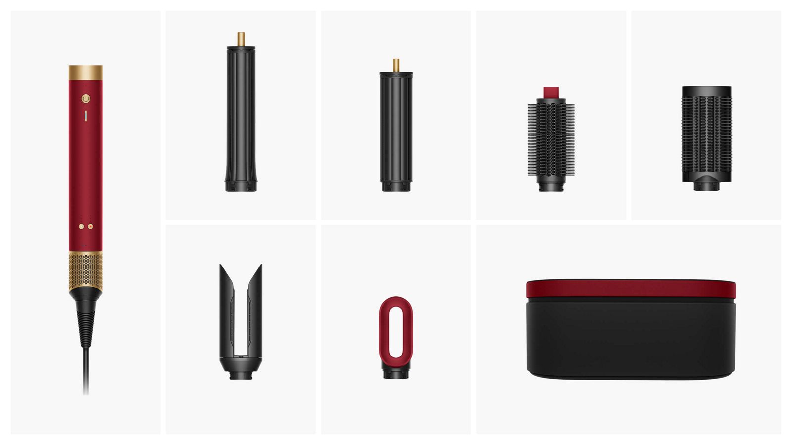 Dyson Airwrap Co-anda2x Straight Wavy Red Velvet Gold комплет