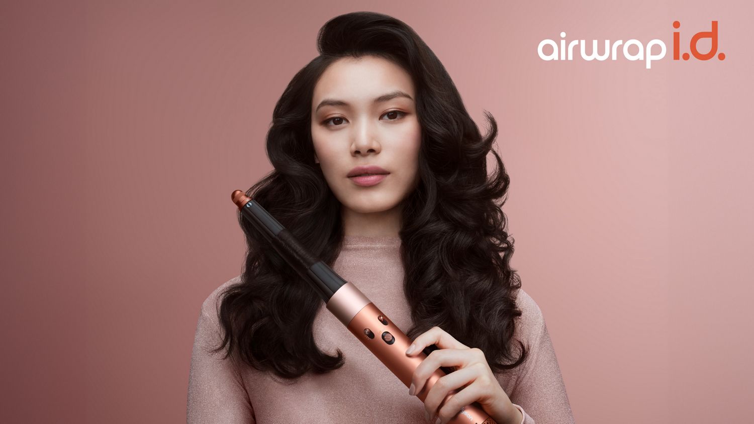 The Dyson Airwrap i.d. Straight + Wavy with model