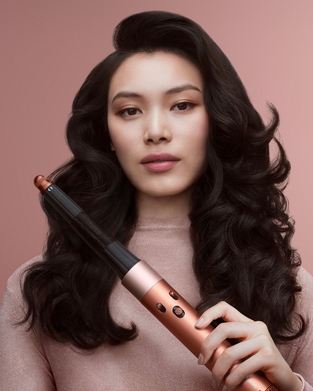 The Dyson Airwrap i.d. Straight + Wavy with model