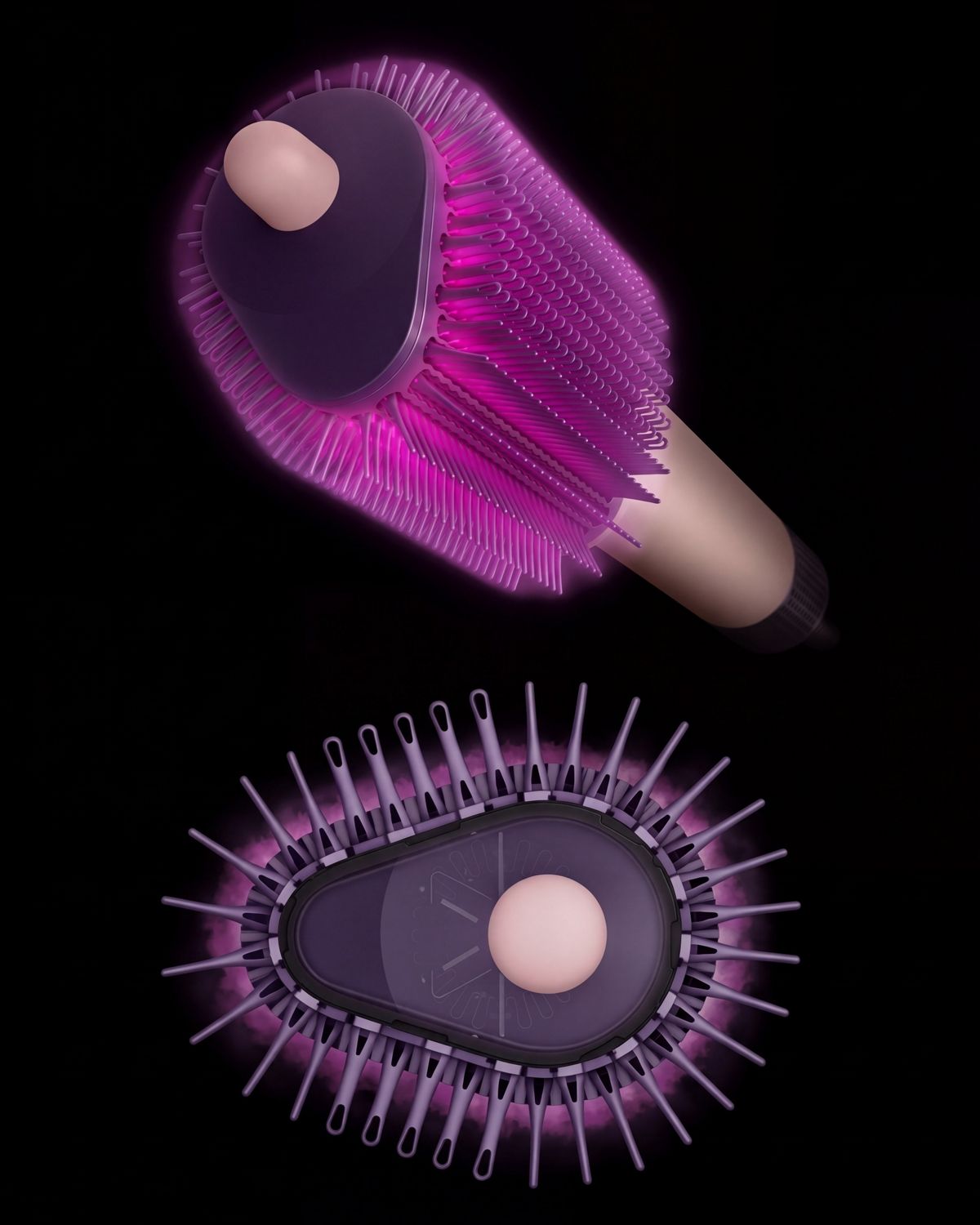 PivotFlex and anti-snag bristles on the Dyson Airsmooth styling brush.
