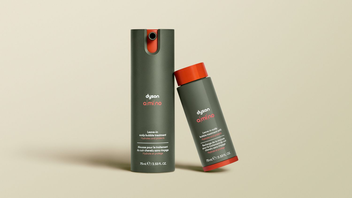 Dyson Amino leave-in scalp bubble treatment with refill.