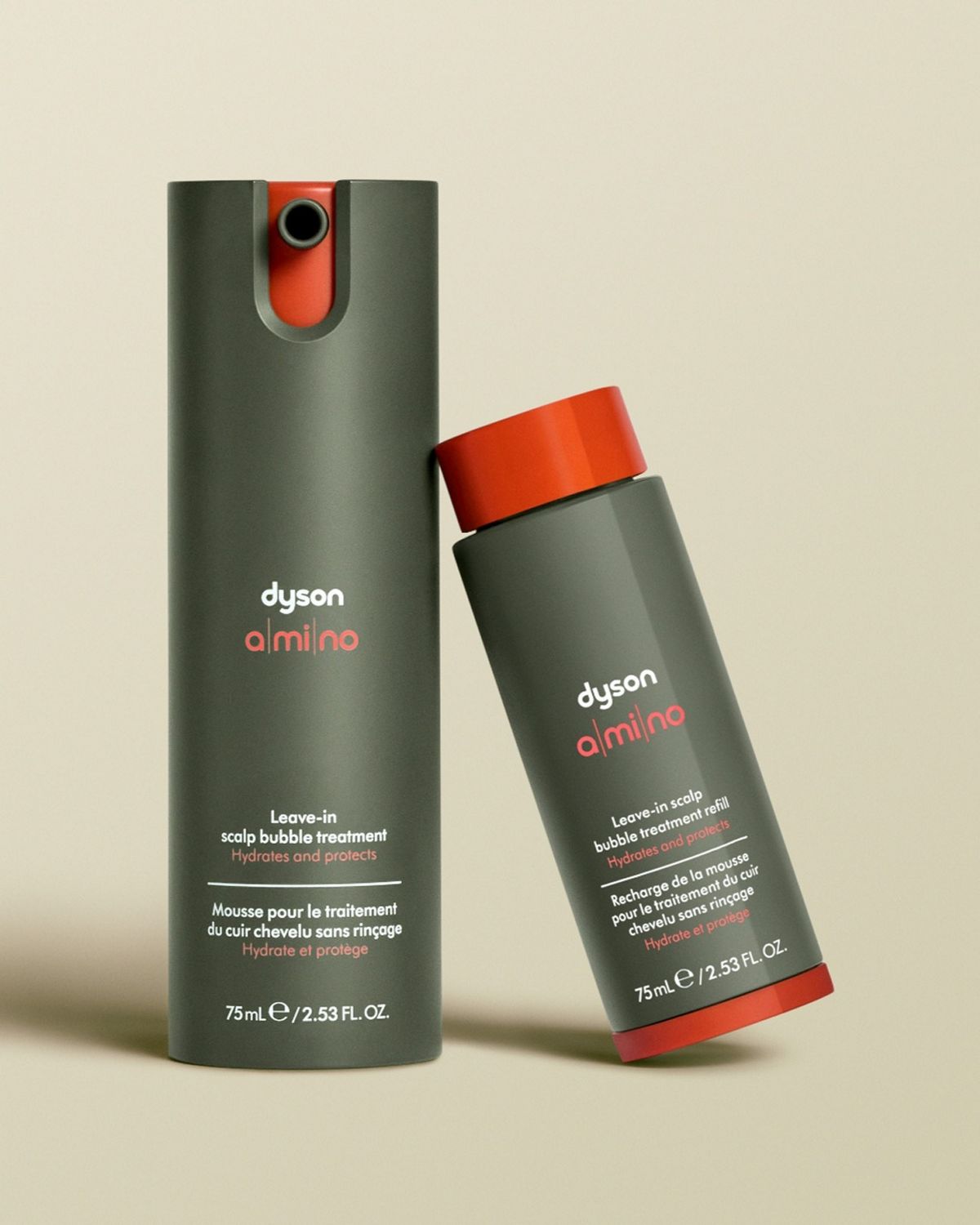 Dyson Amino leave-in scalp bubble treatment with refill.
