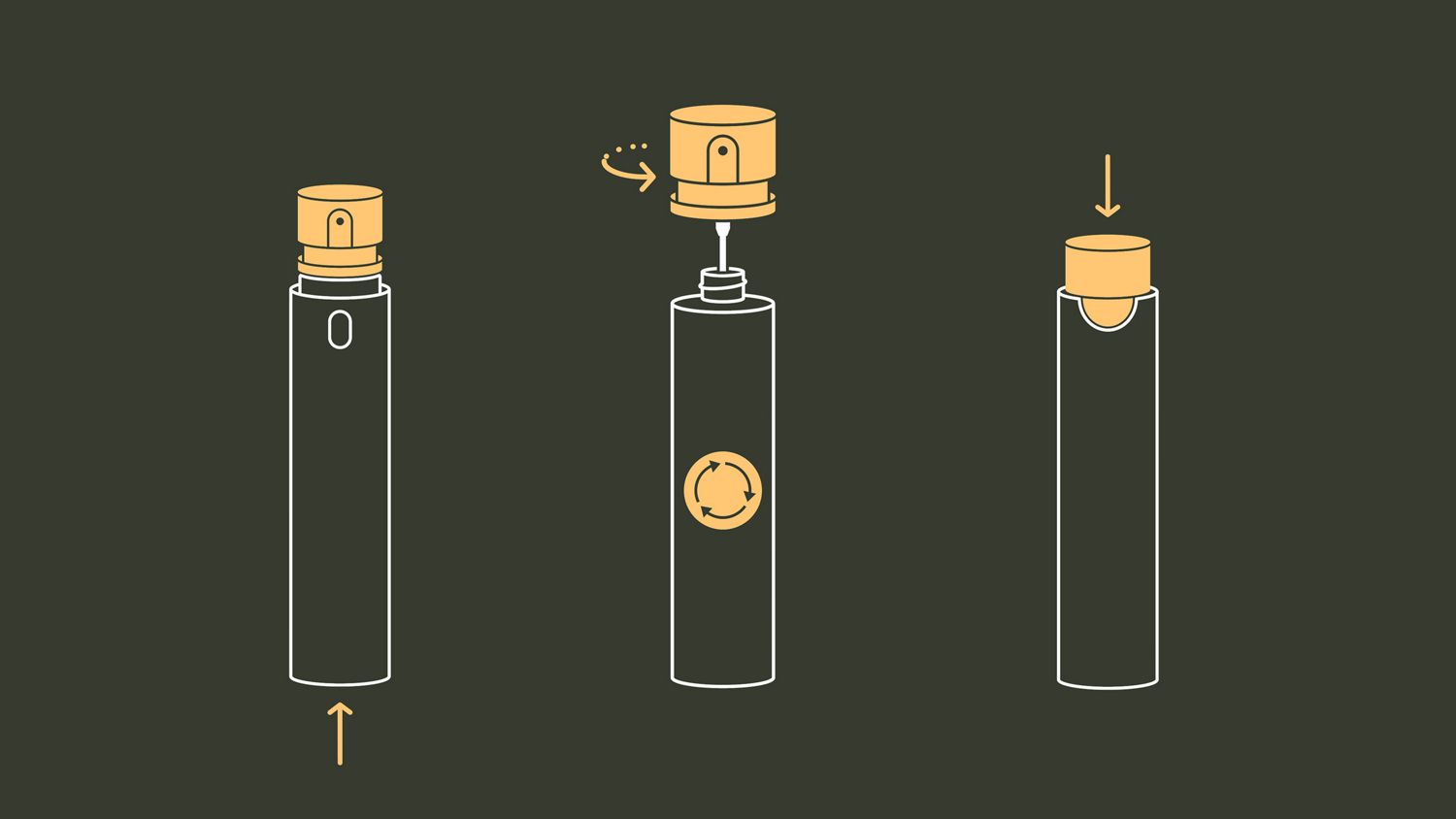 Steps to refill Dyson Amino leave-in scalp bubble treatment.