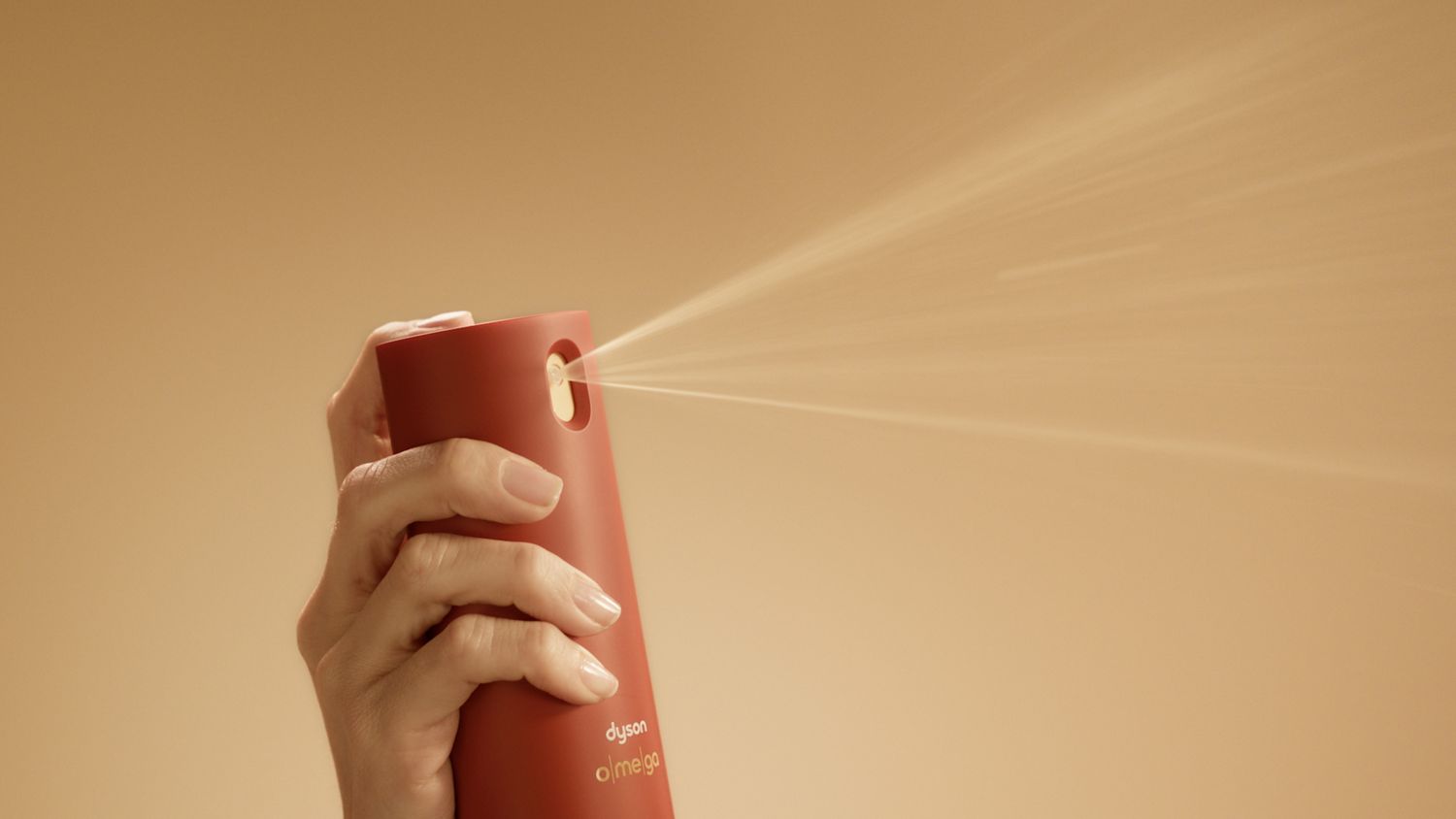 The Dyson Omega leave-in conditioning spray dispenses a fine mist.