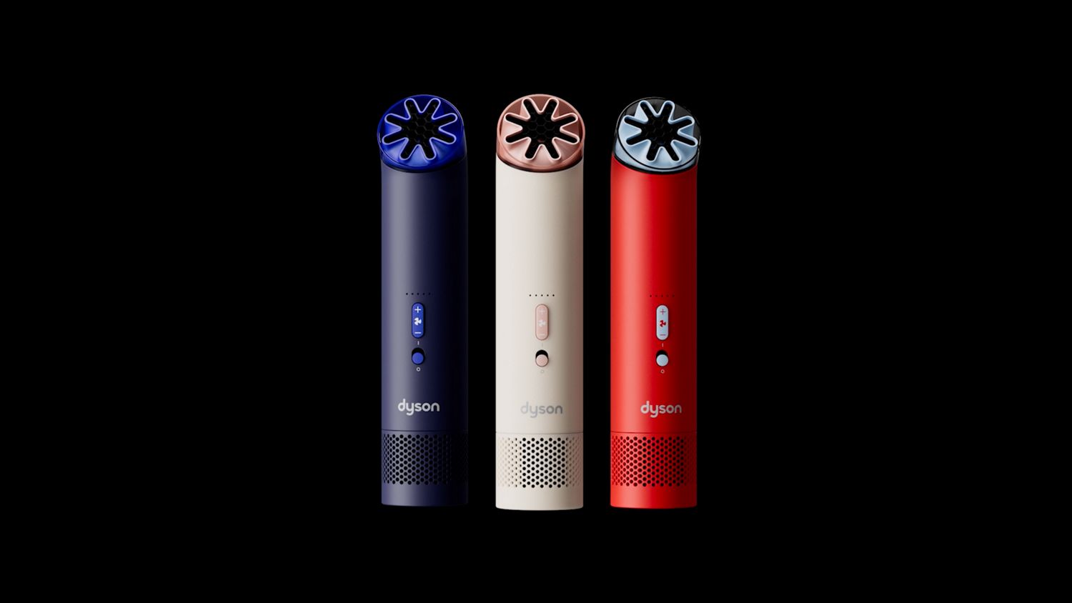 Dyson HushJet Mini Cool portable fan in a range of colors.