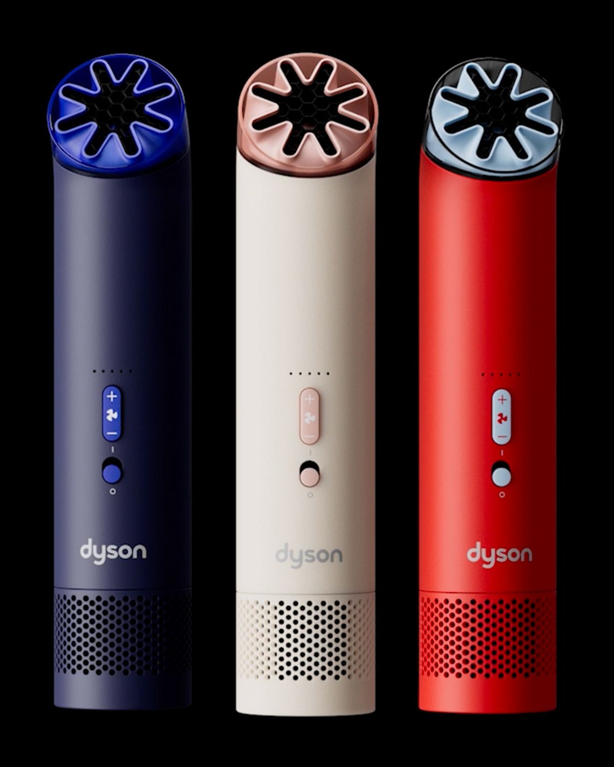 Dyson HushJet Mini Cool portable fan in a range of colours.