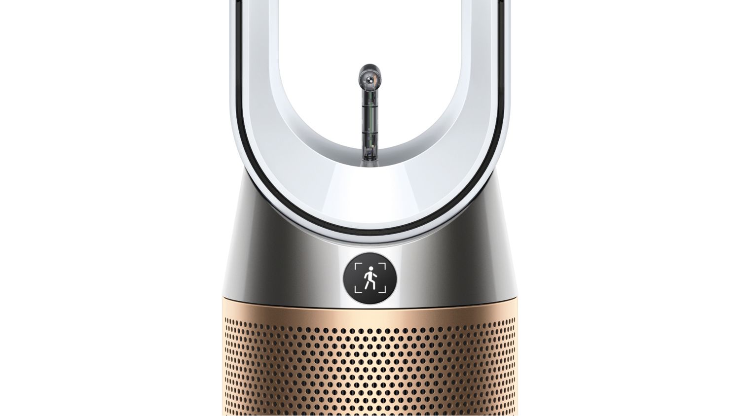 Close-up of the AI sensor on the Dyson Find+Follow Purifier Cool fan.