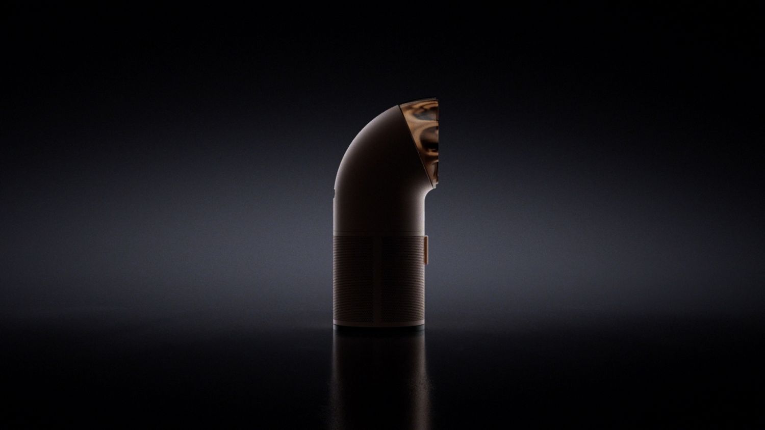 Silhouetted Dyson HushJet Cool Pure + Formaldehyde purifier.