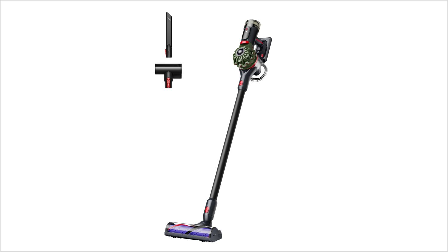 The Dyson V8 Cyclone cordless vacuum.