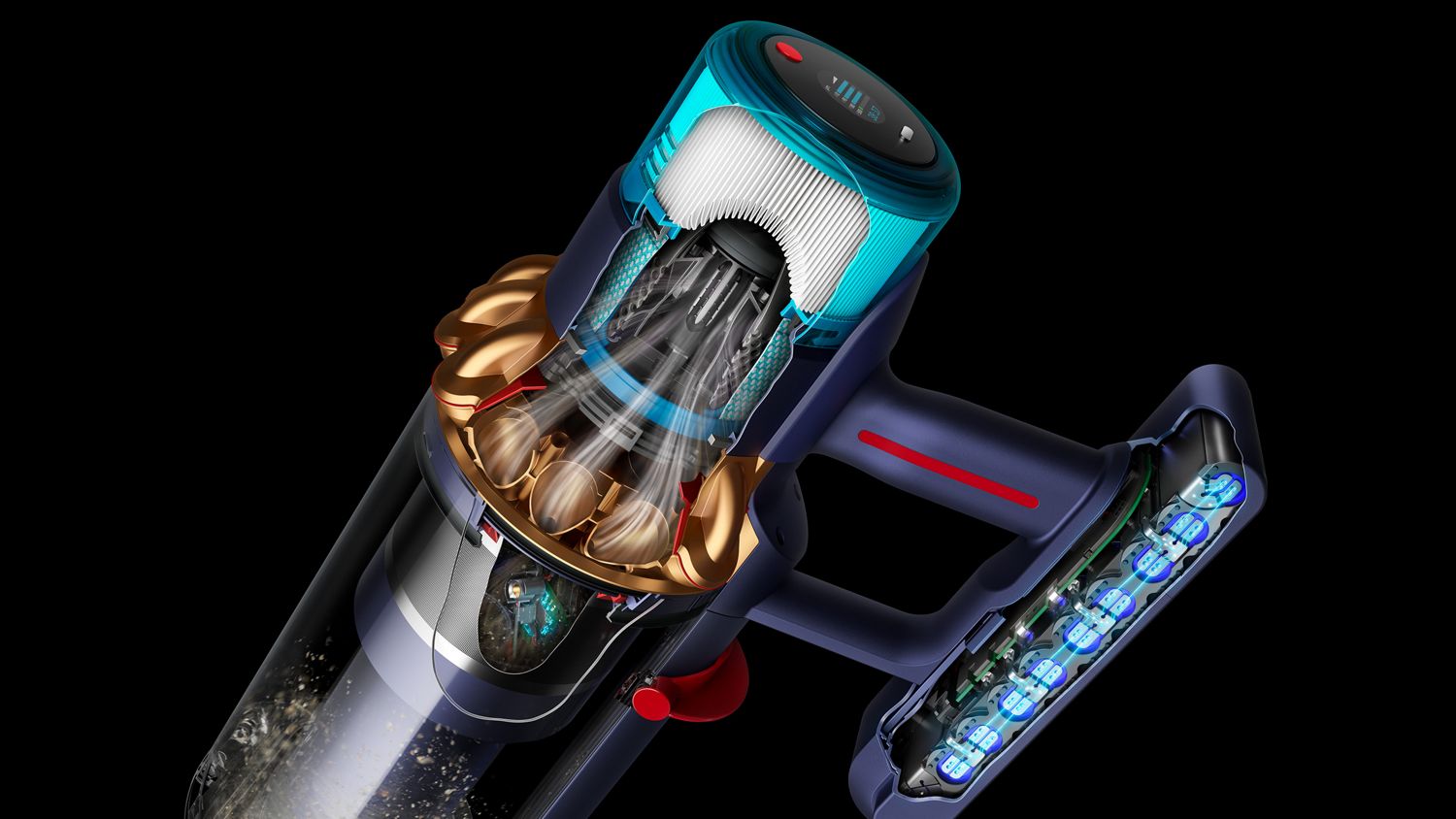 Cutaway of Dyson's Gen 5 Hyperdymium™ motor.