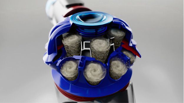 Dyson All Floor Cones cleaner head cleans dust from hard floors.